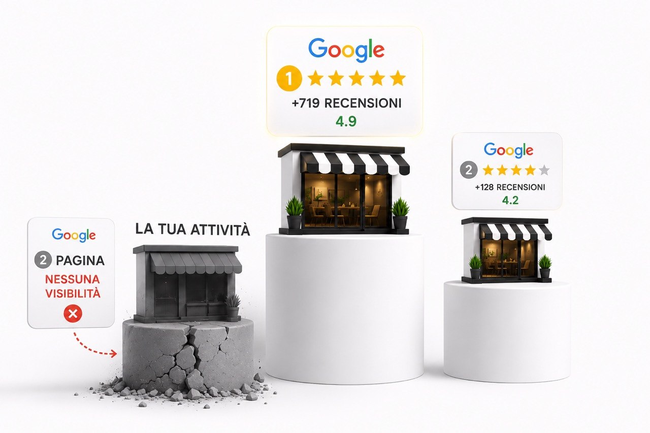 Concorrenti con più recensioni Google superano la tua attività nei risultati di ricerca