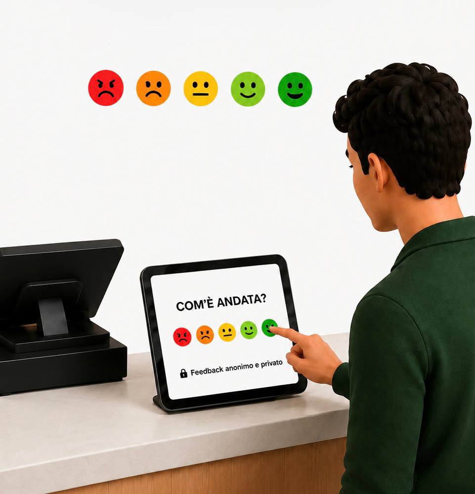 Cliente che lascia un feedback